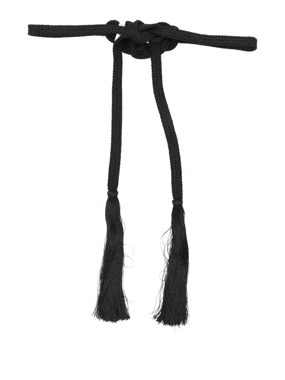 Forte Forte Braided Tassel End Belts Collection In Black