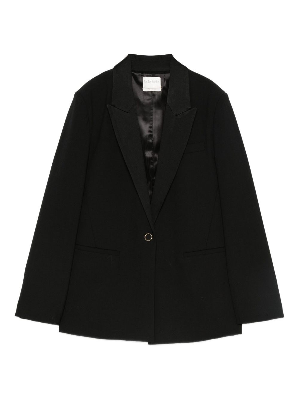 Forte Forte Long Sleeve Blazer Peak Lapels Design In Black