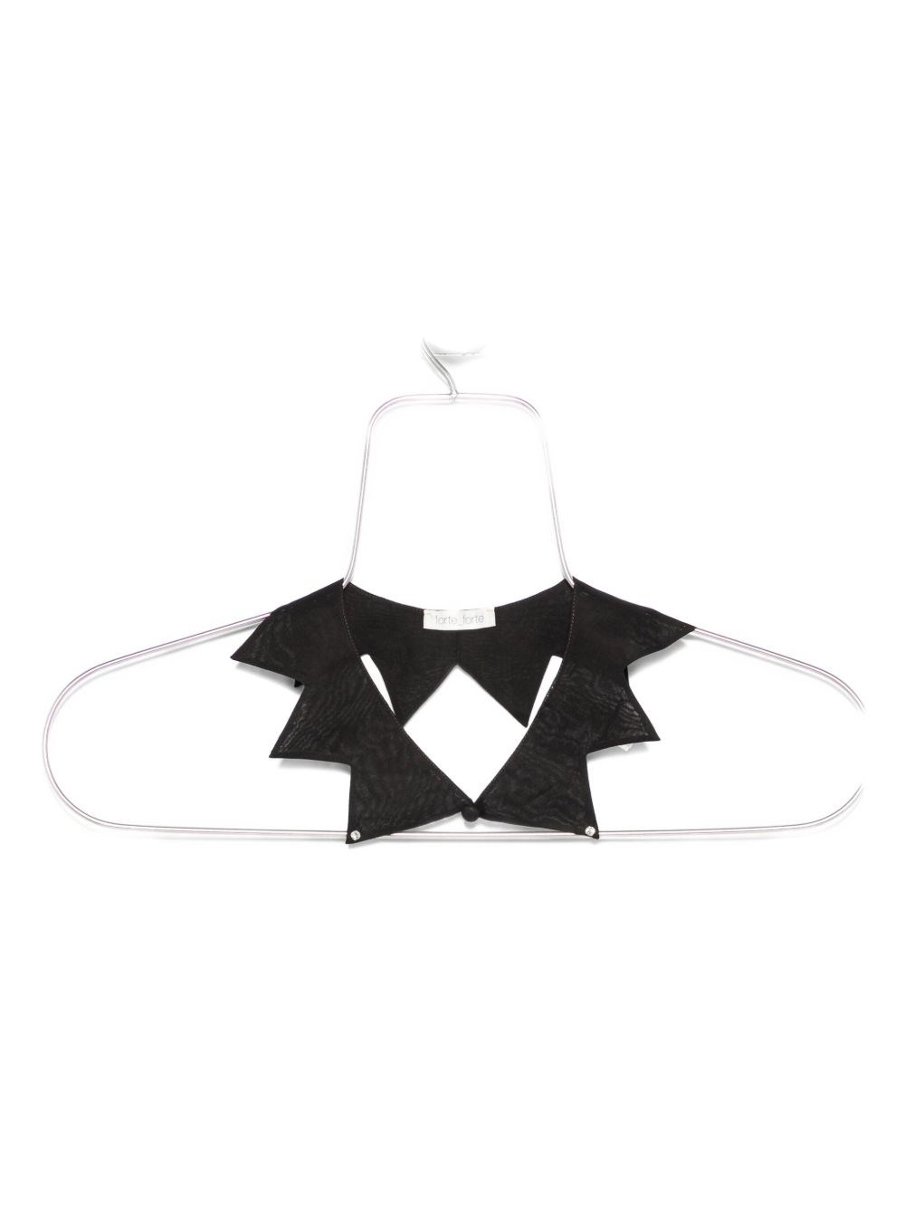 Forte Forte Sheer Fabric Scarf Pointed Design In Black