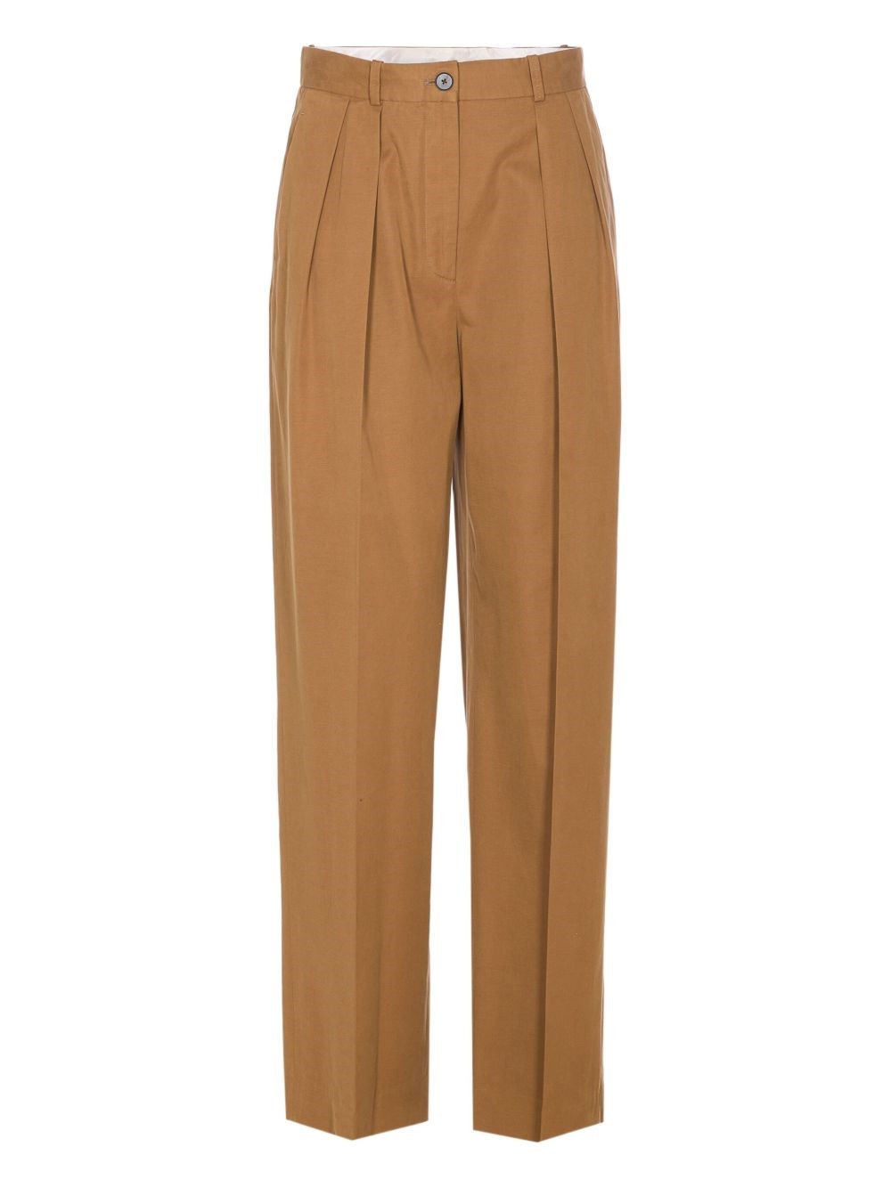 The Row Igor Button Pleated Trousers In Brown