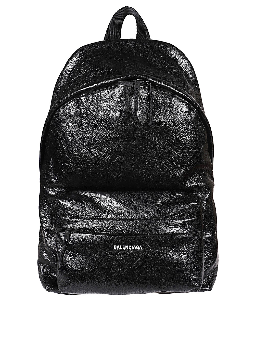Balenciaga Exploreer Leather Backpack In Black
