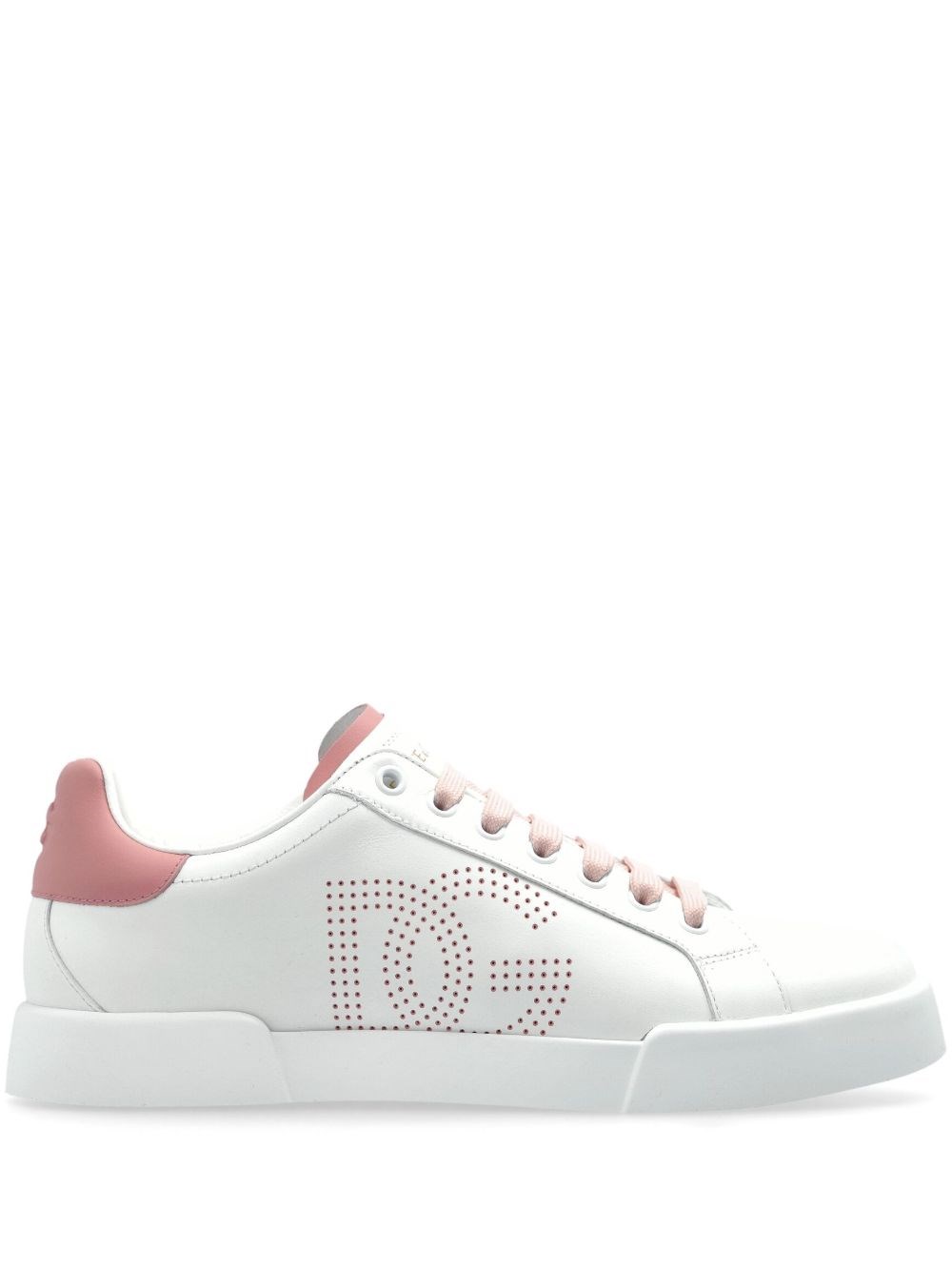 Dolce & Gabbana Women Portofino Leather Sneakers In Multi