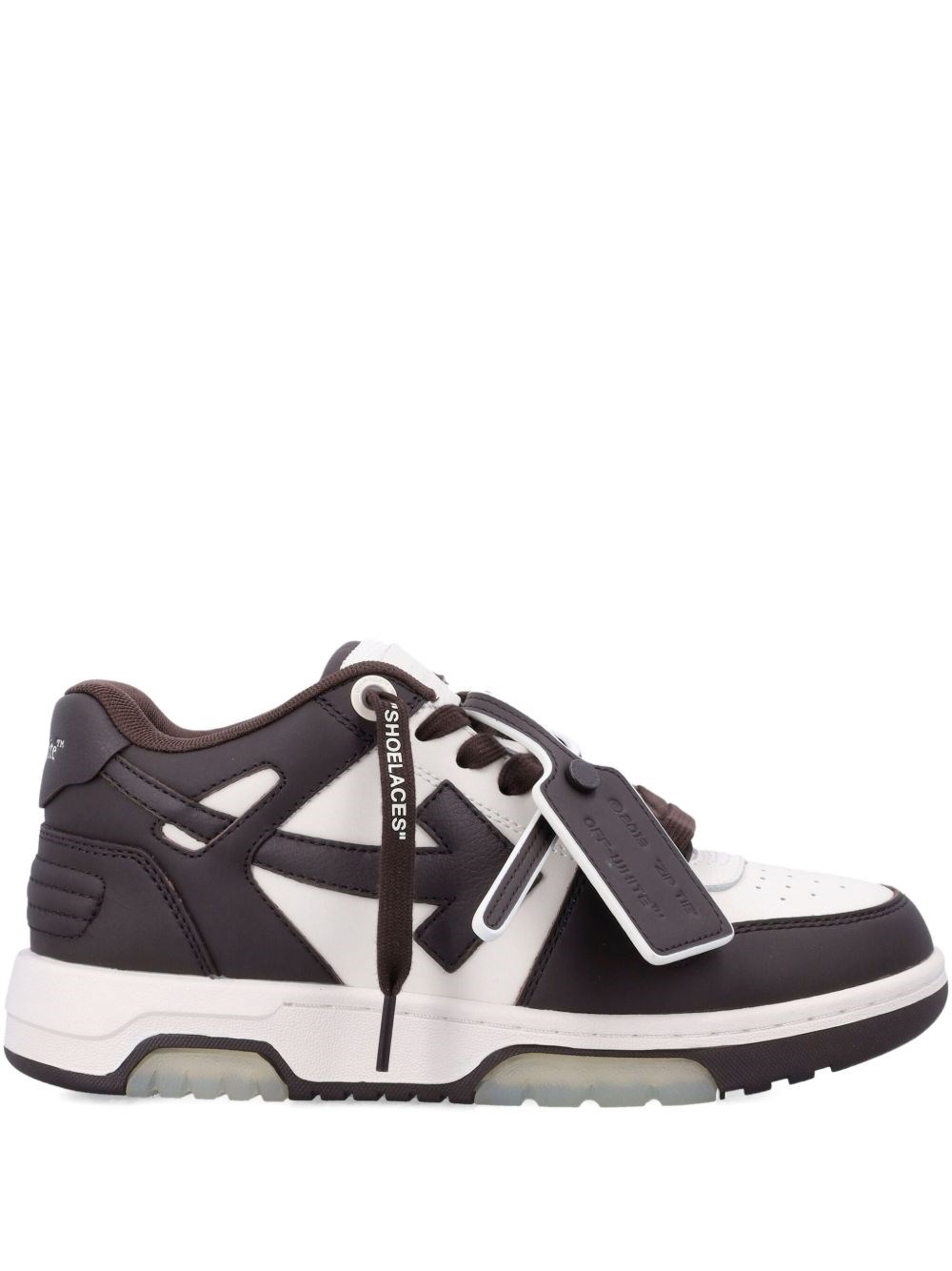 Off-white Out Of Office Leather Sneakers In Brown
