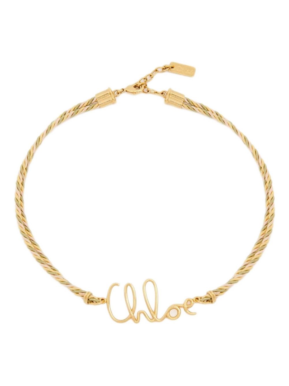 Chloé Braided Rope Necklace For Summer In Gold
