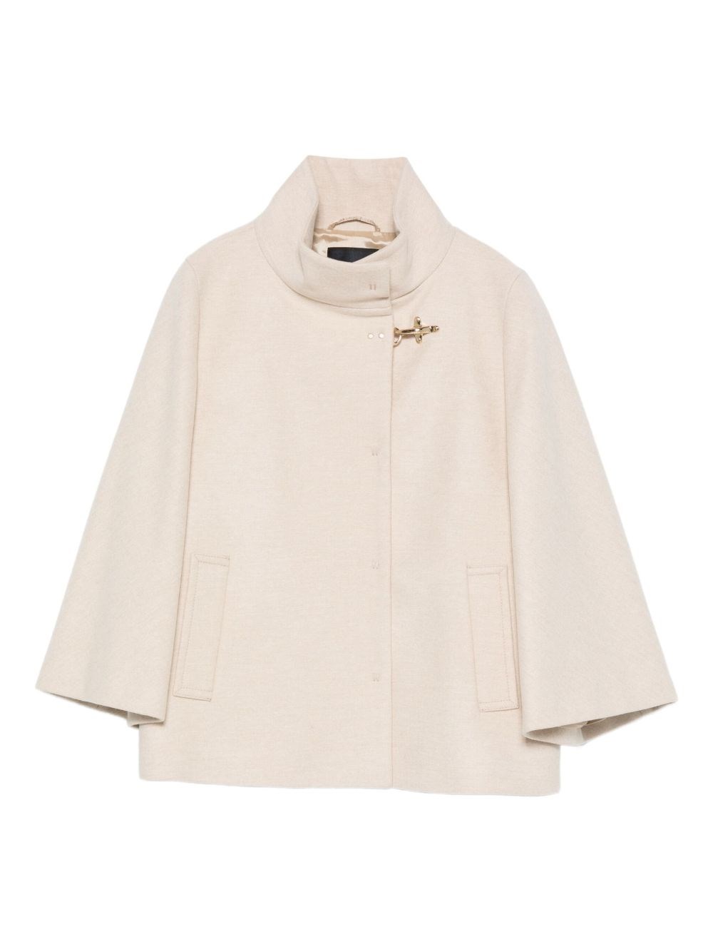 Fay Beige Toggle-fastening Jacket In White