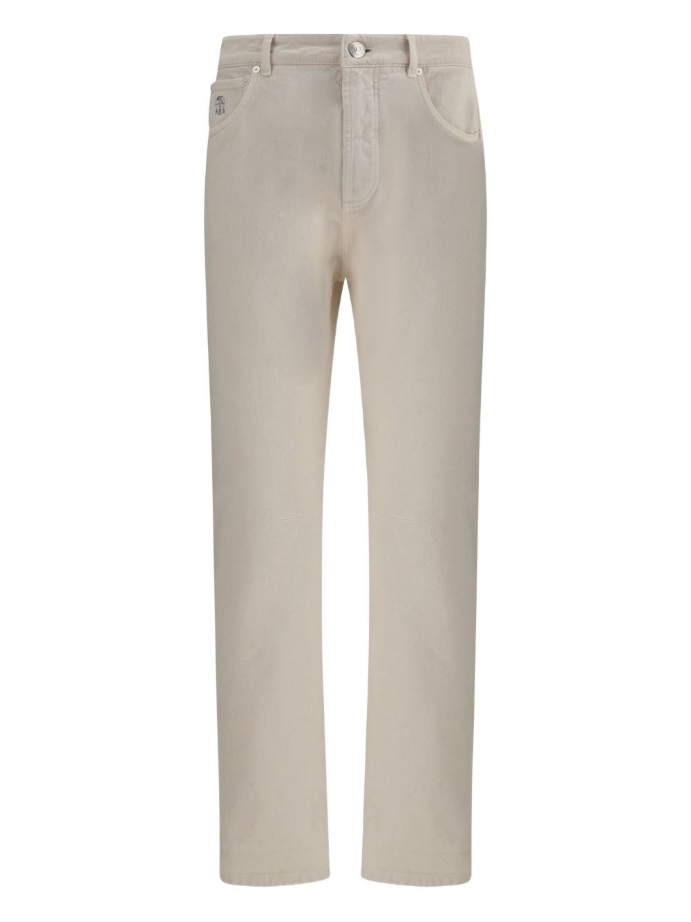 Brunello Cucinelli Leisure Fit Denim Jeans In White