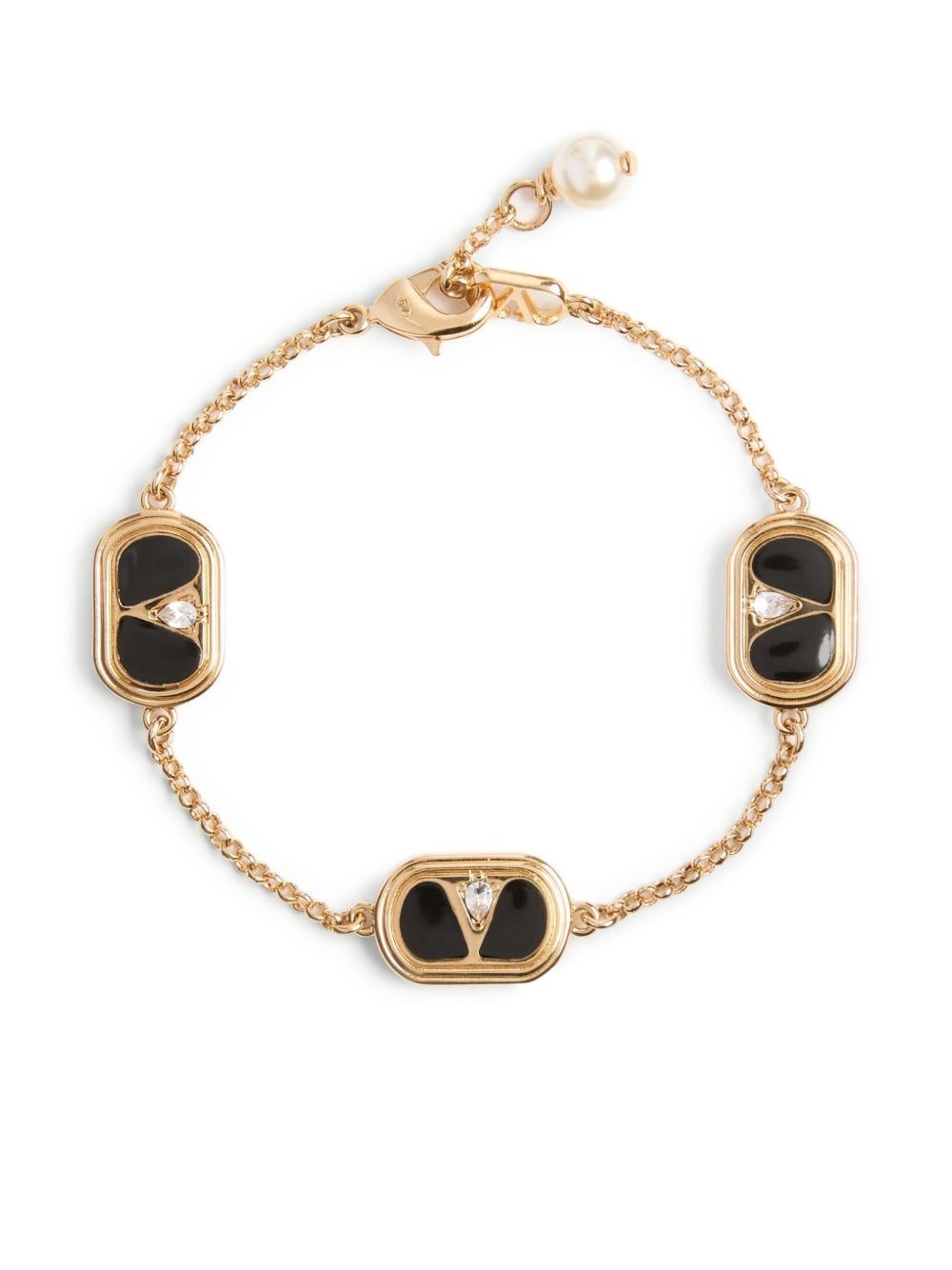 Valentino Oval Armband Mit Verzierung In Gold