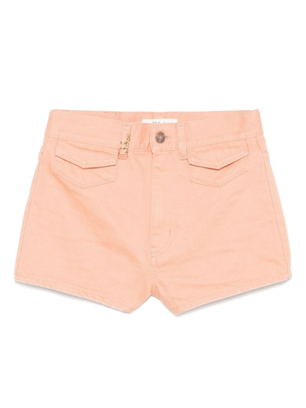 Chloé Chloè Denim Shorts In Pink