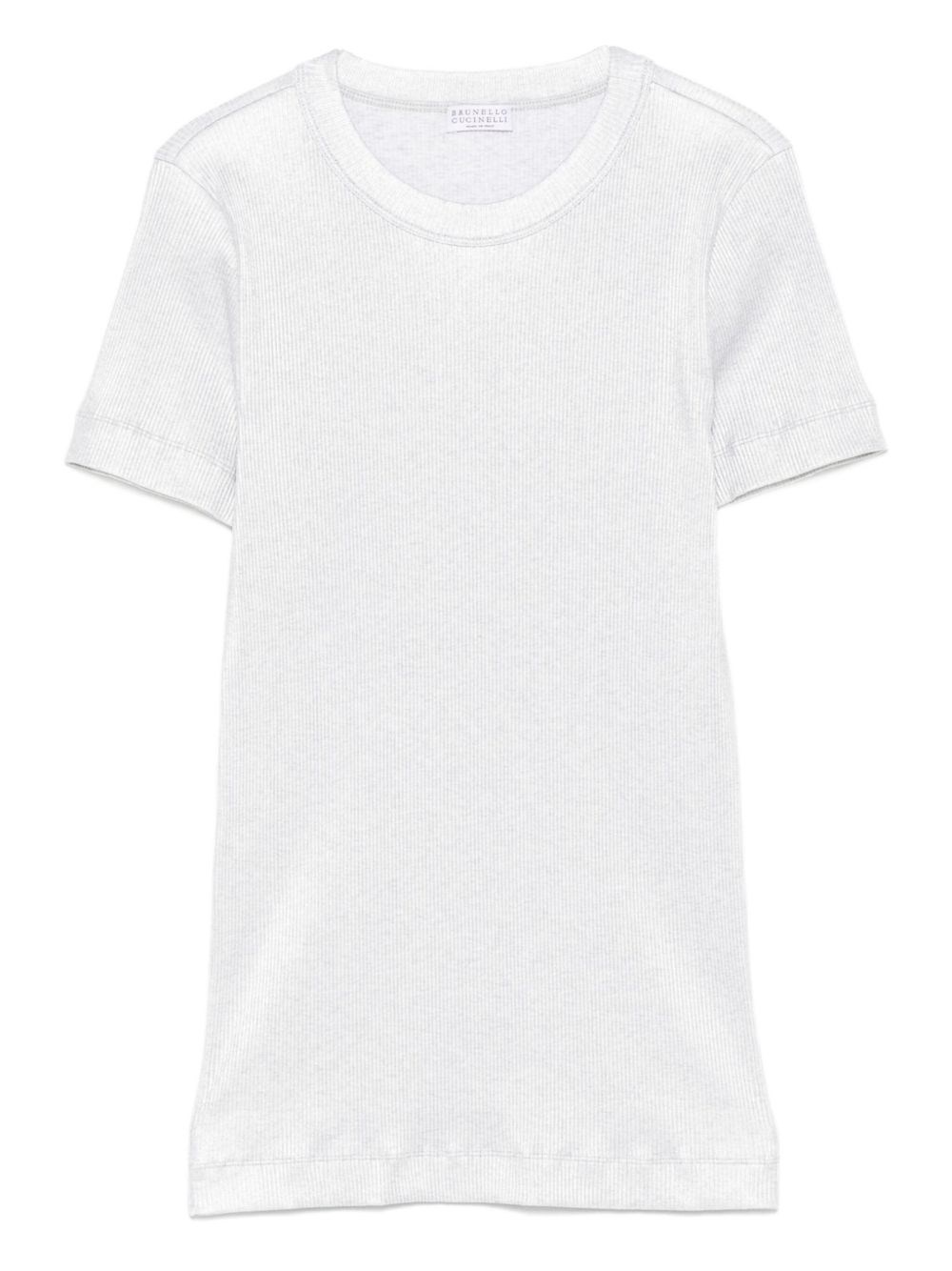 Brunello Cucinelli Cotton T-shirt In Silver