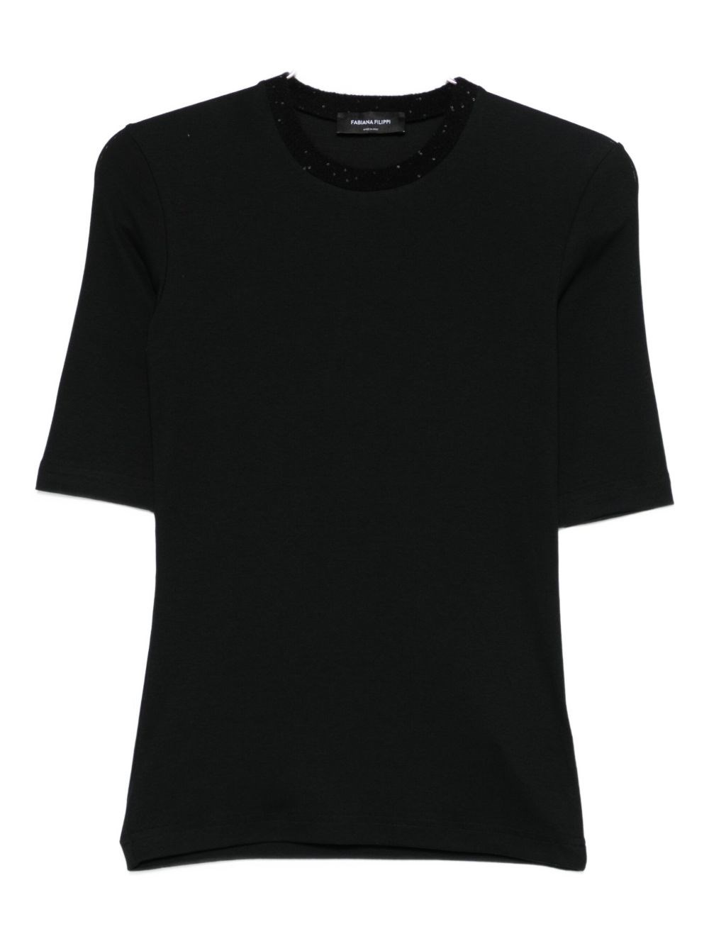 Fabiana Filippi Cotton Top In Black