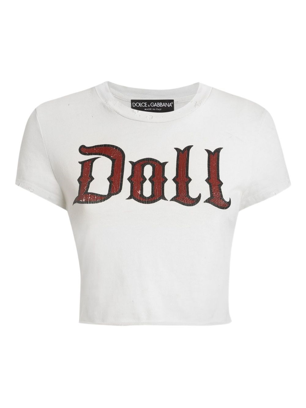 Dolce & Gabbana Printed Cotton T-shirt In White