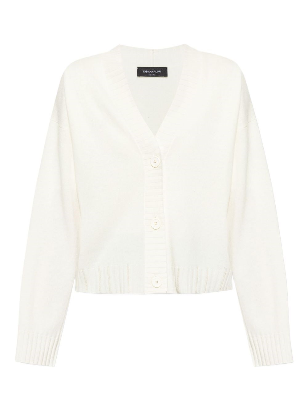 Wool Blend V-Necked Sweater - Fabiana Filippi - Modalova