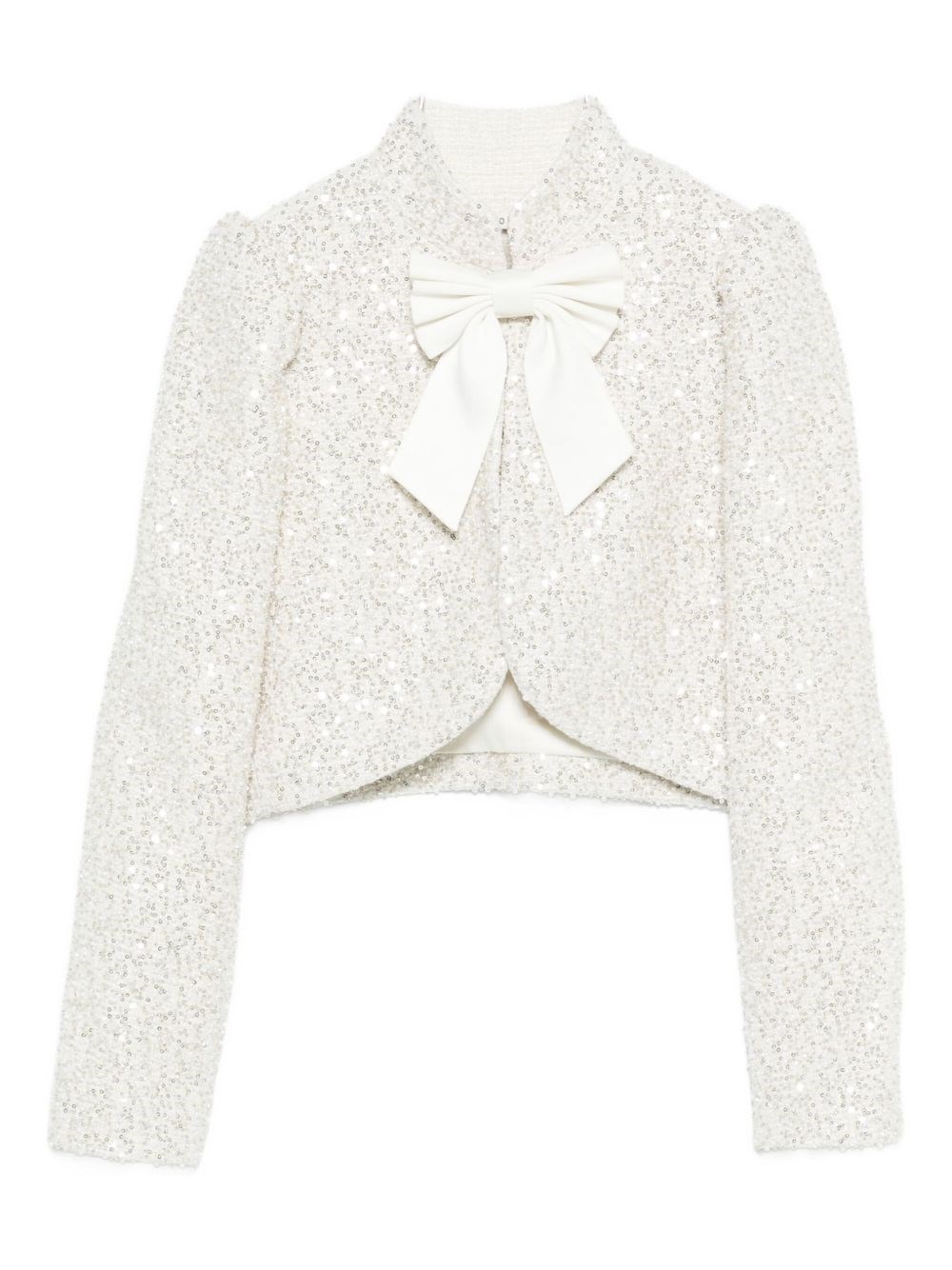 Alice And Olivia Alice + Olivia Ilaria Bow Jacket In White
