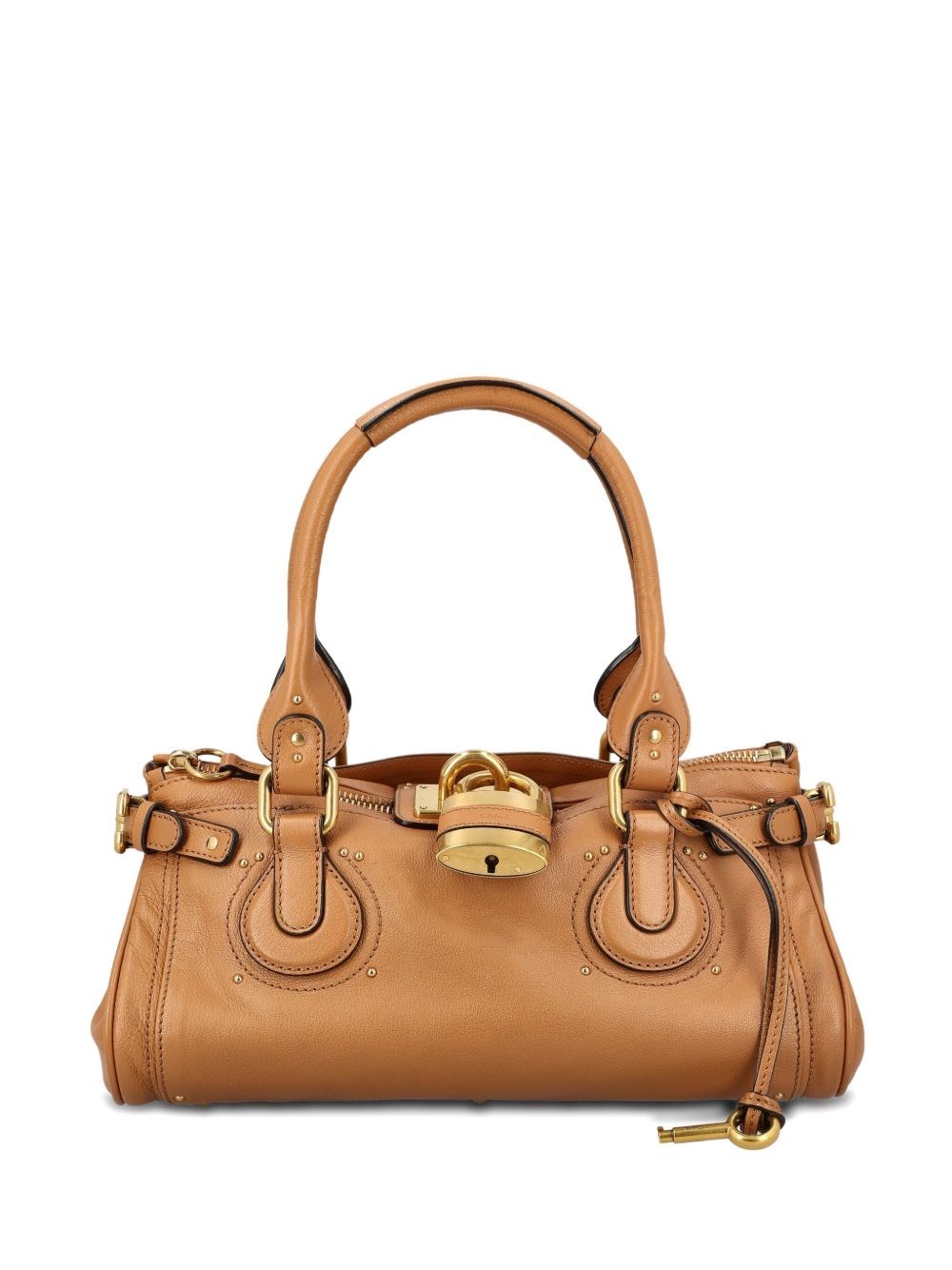 Chloé Leather Shoulder Bag Top Handles In Brown