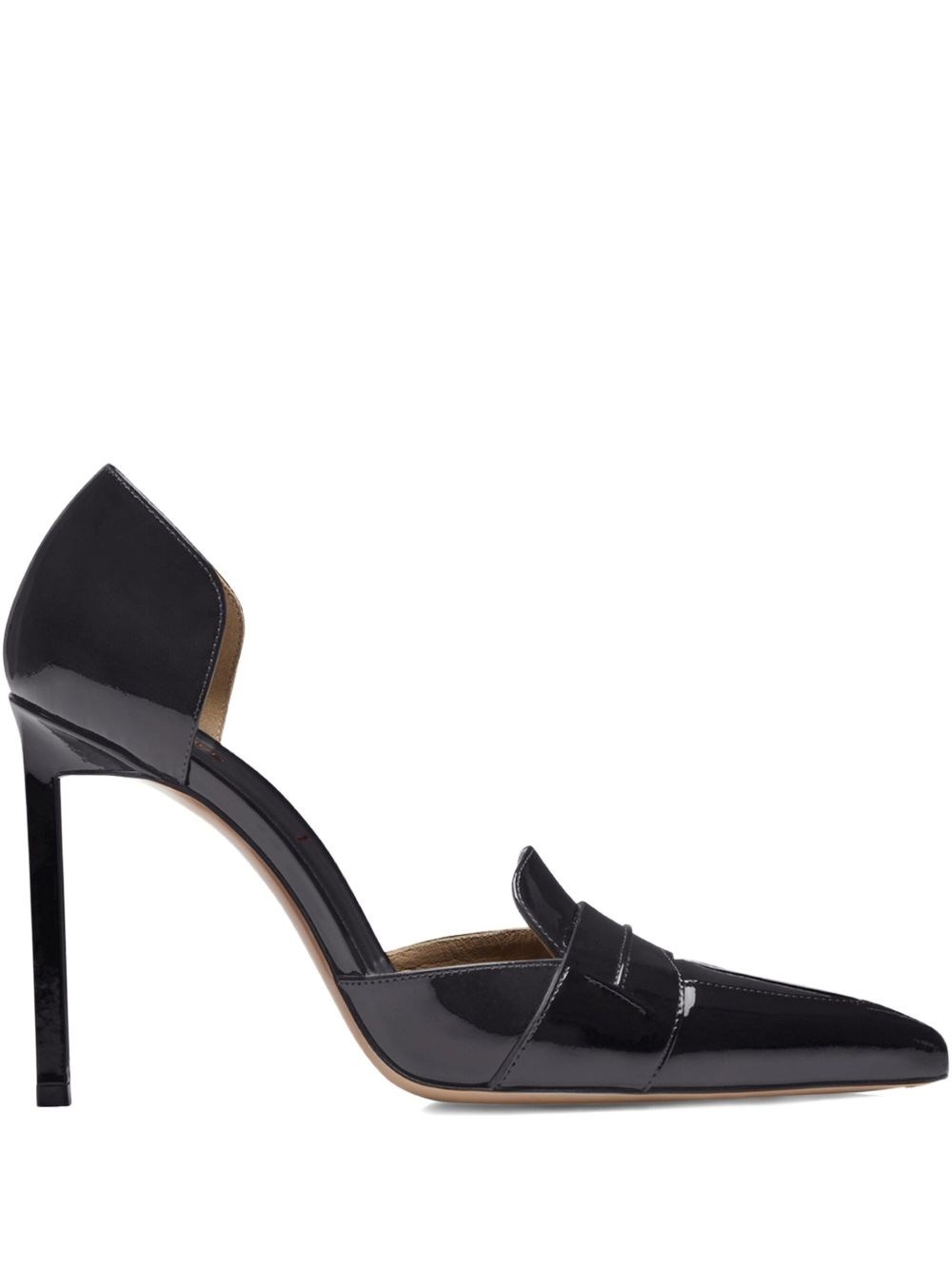 Tom Ford Glossy Pointed Toe Patent Leather Pumps In Black
