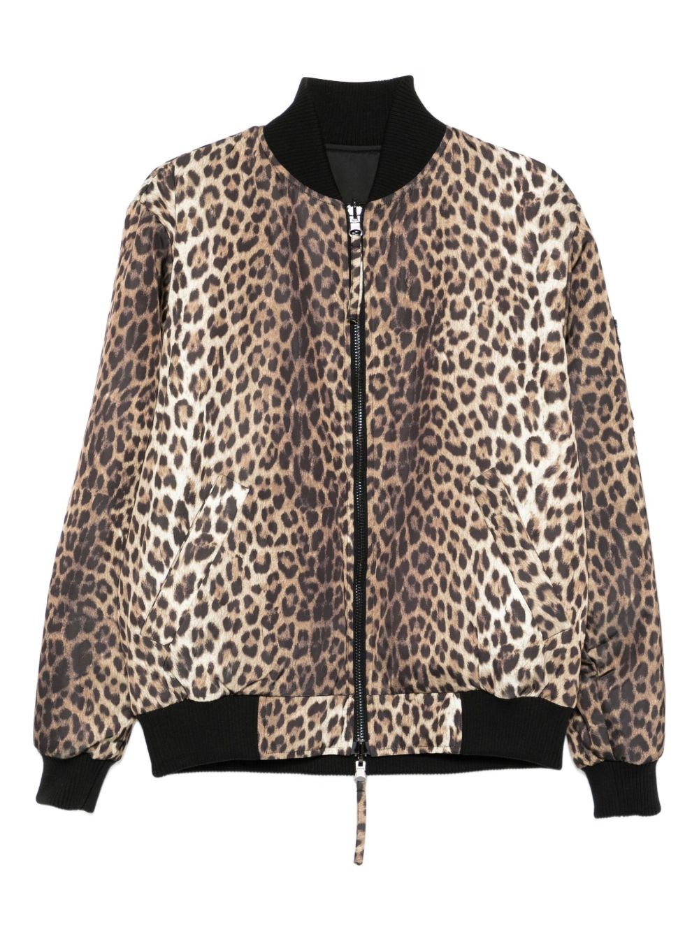 P.a.r.o.s.h Parosh Leopard Print Bomber Jacket In Brown
