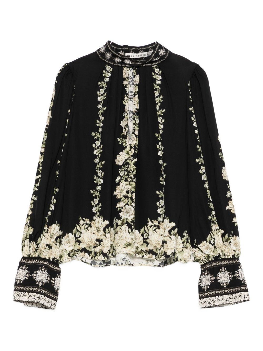 Alice And Olivia Alice+olivia Marion Blouse In Black