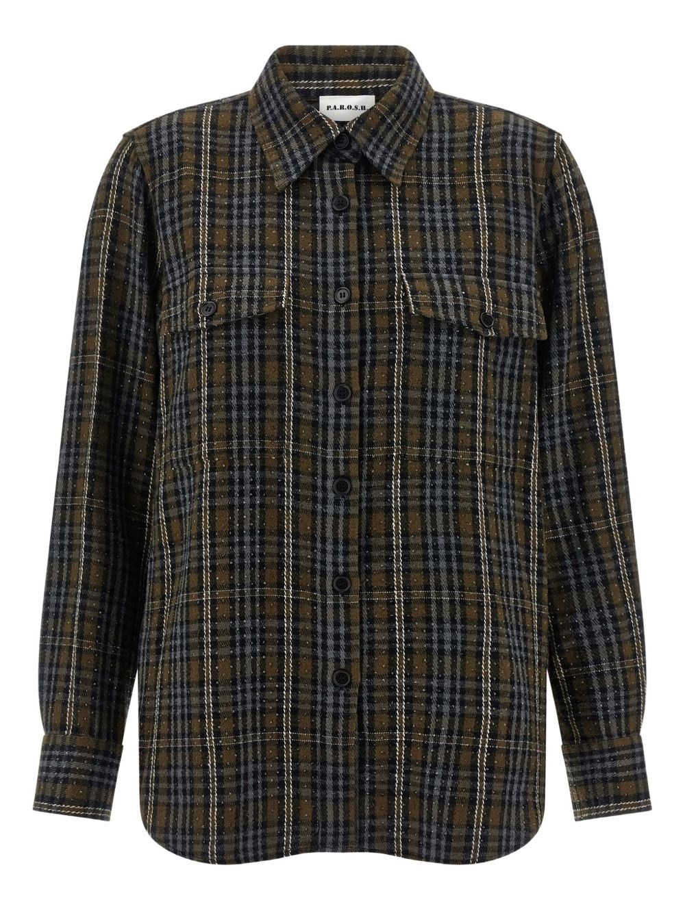P.a.r.o.s.h Parosh Sequined Cotton Shirt In Green