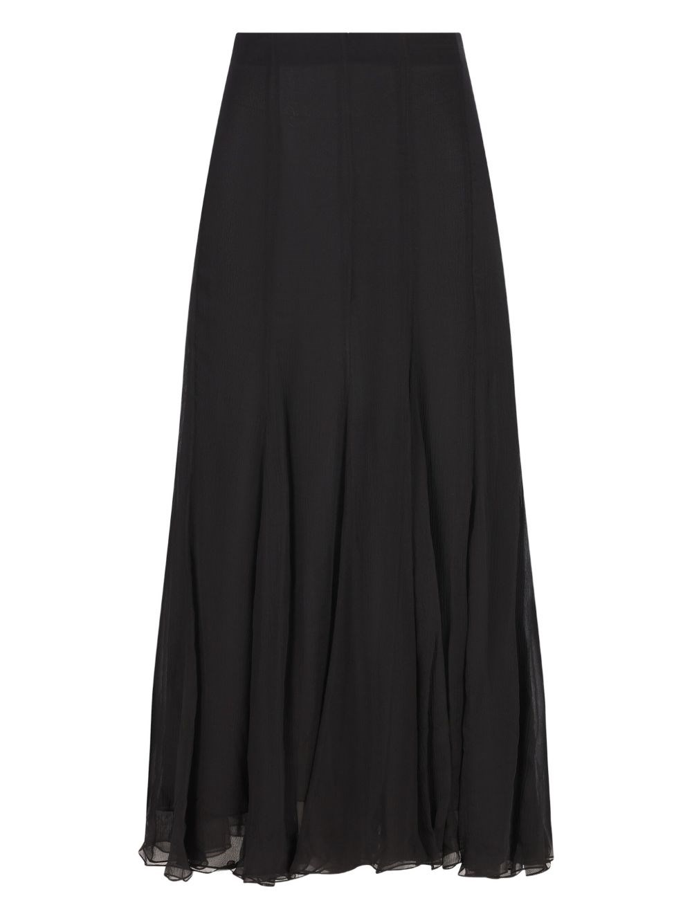 Chloé Chloè Silk Long Skirt In Black