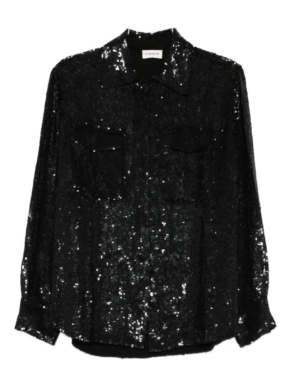 P.a.r.o.s.h Parosh Sequined Shirt In Black