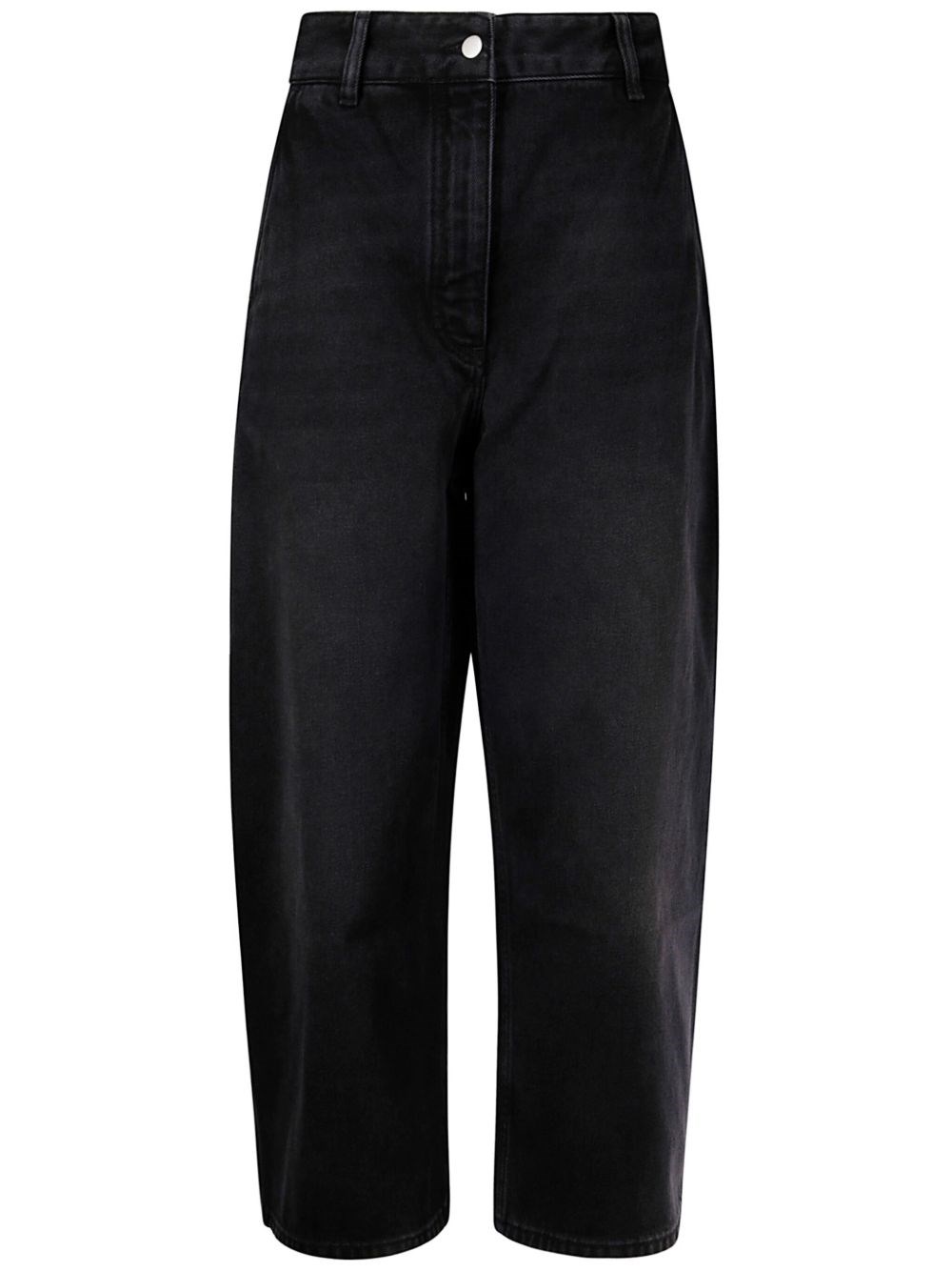 Studio Nicholson Wide Leg Denim Jeans With Belt Loops In Black