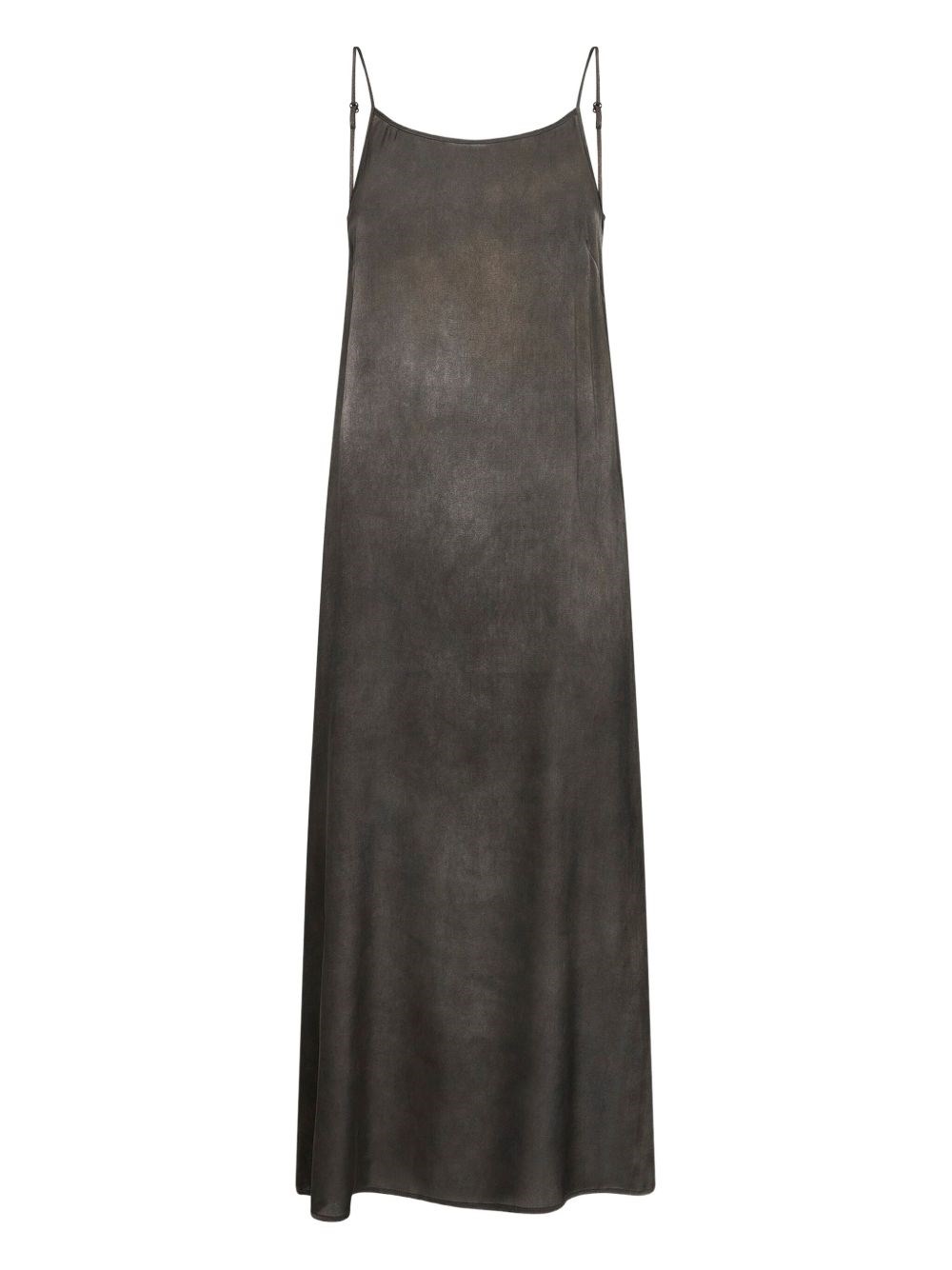 Uma Wang Backless Silk Midi Dress With Adjustable Straps In Gray