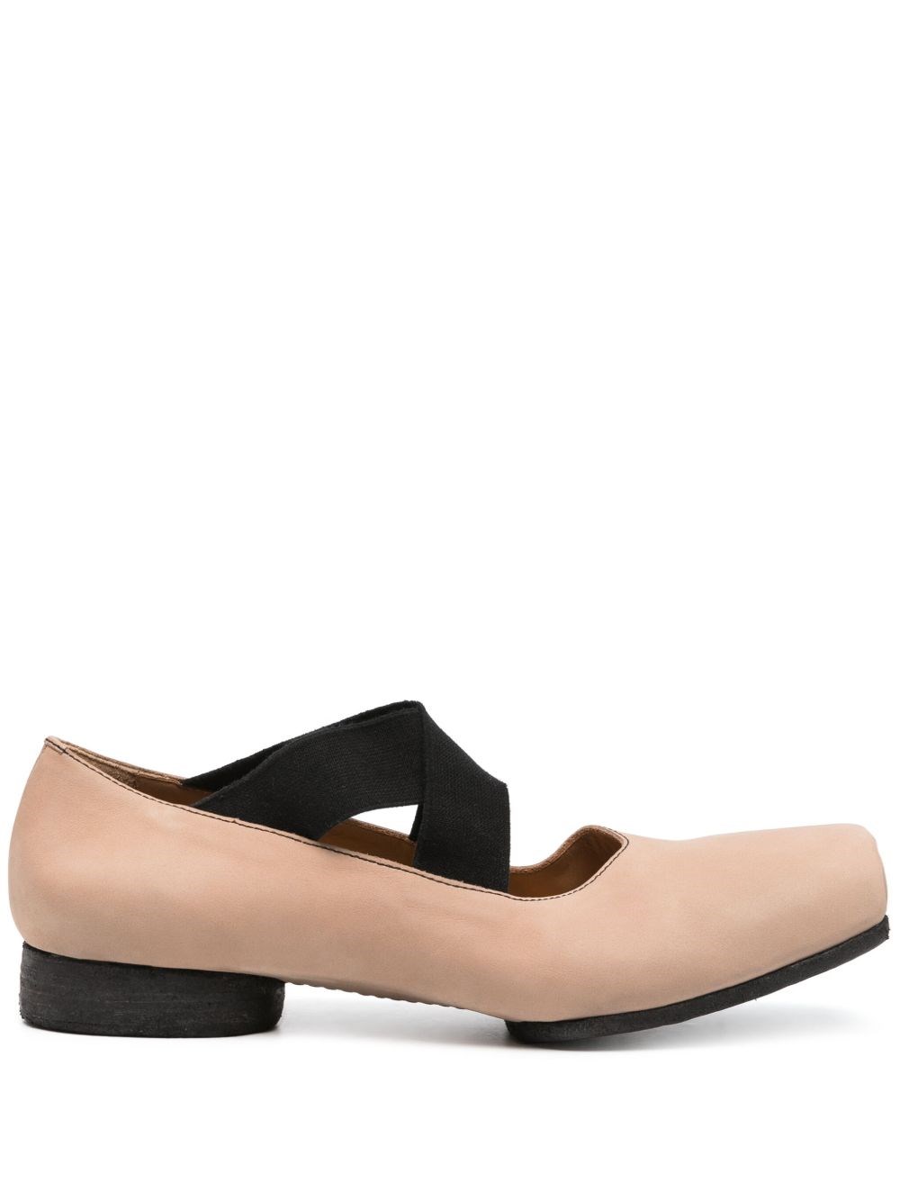 Uma Wang Ballerina Square Toe Elasticated Pumps In Pink