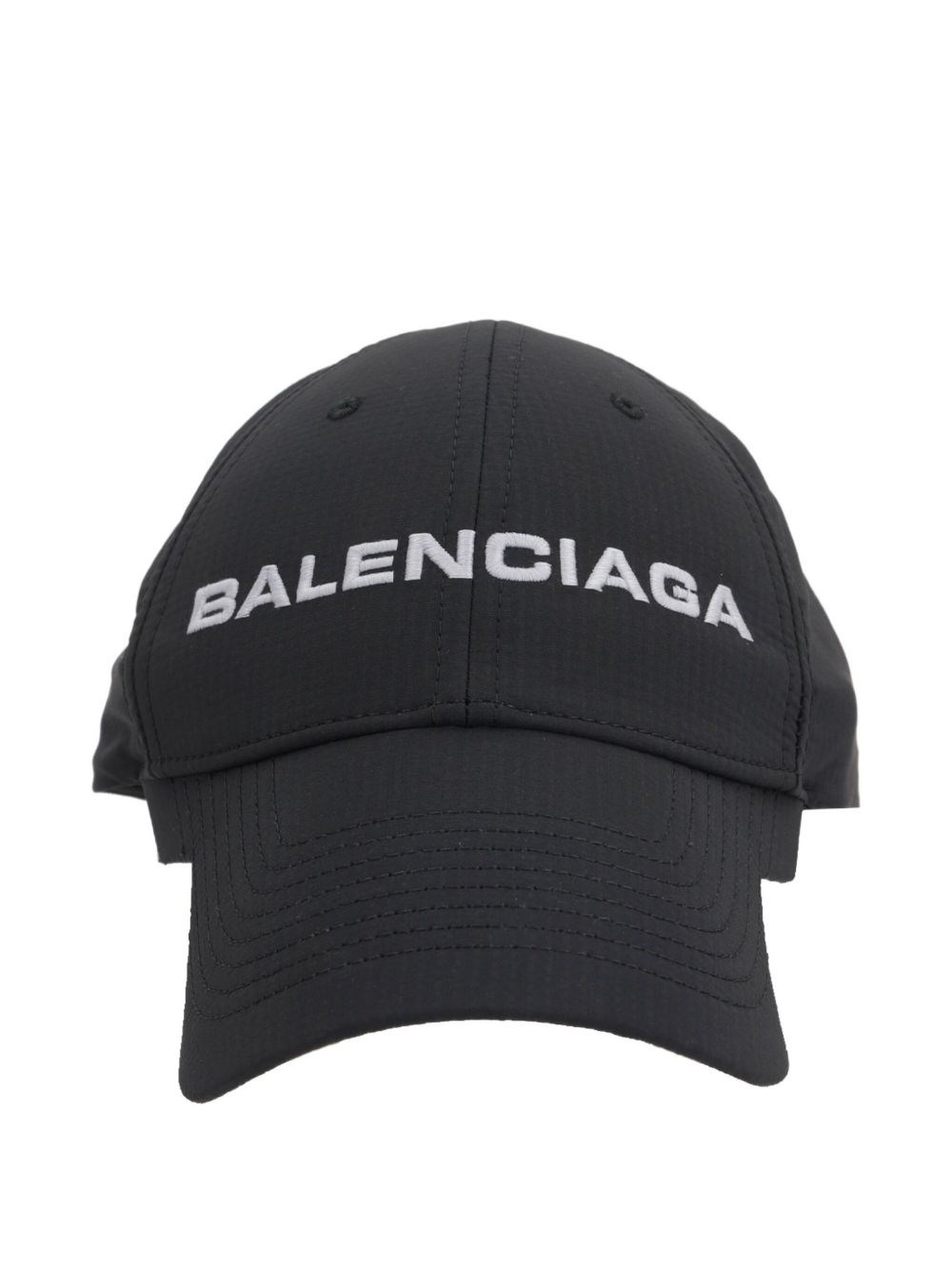 Balenciaga Embroidered Logo Baseball Cap In Black