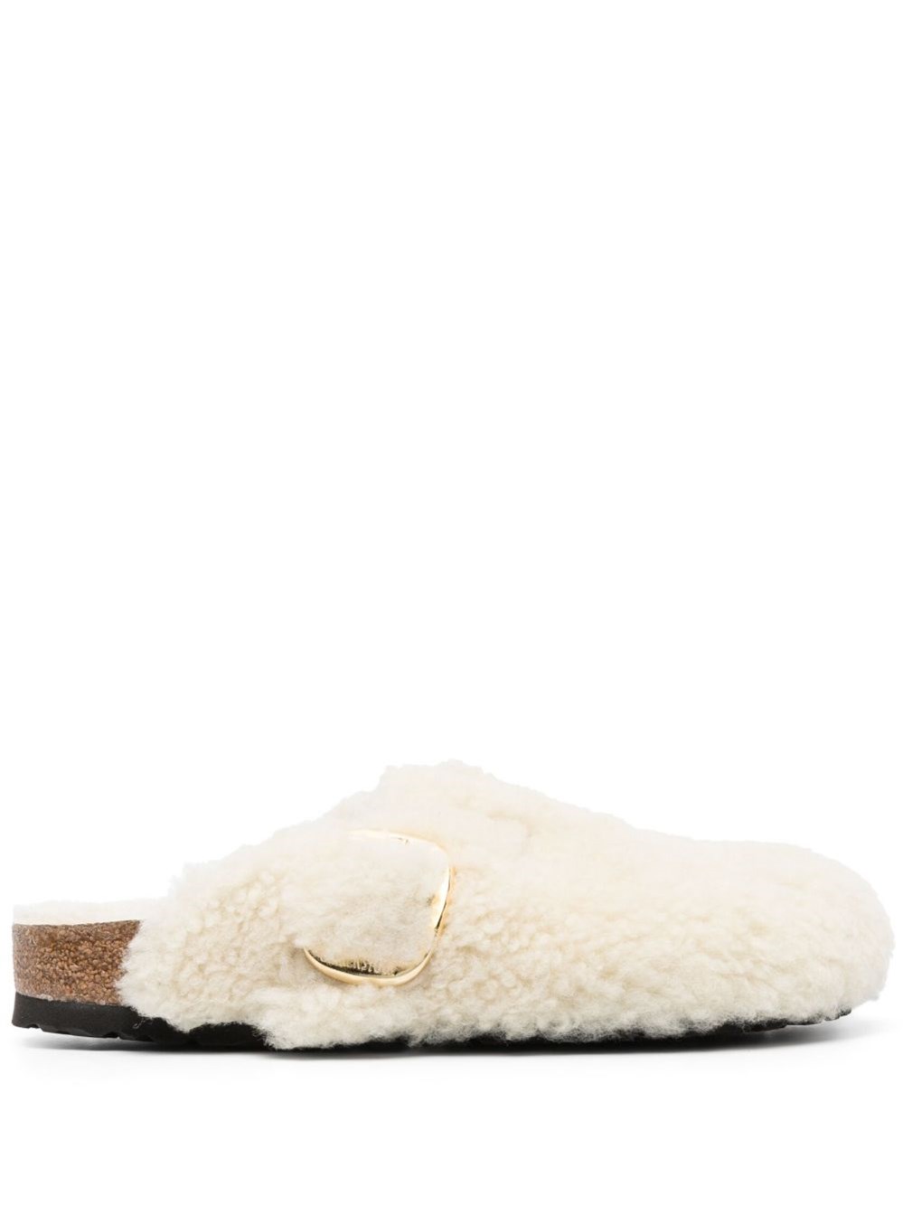 Birkenstock Boston Shearling Slippers In White