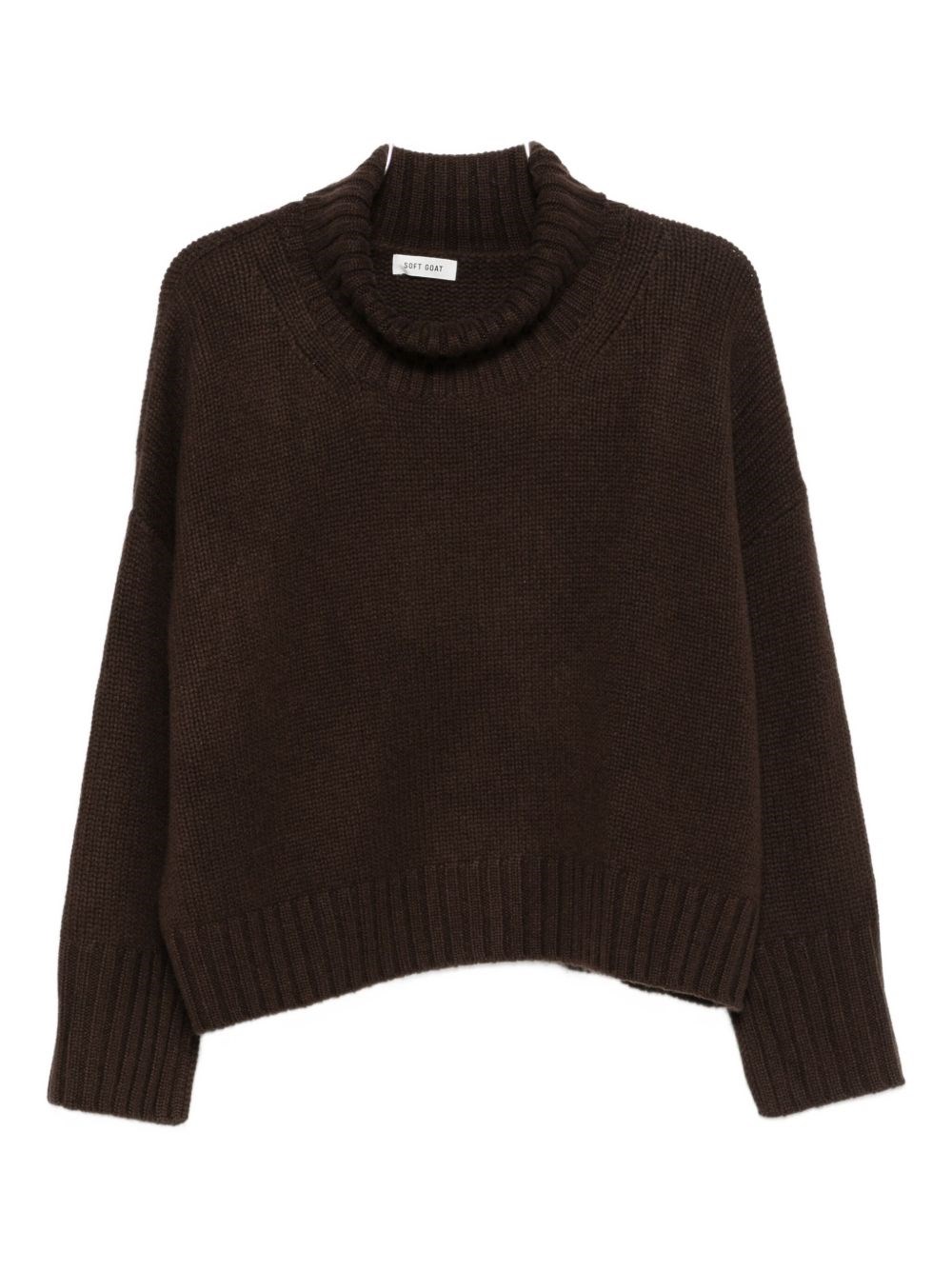 Soft Goat Cashmere Jumper In Brown
