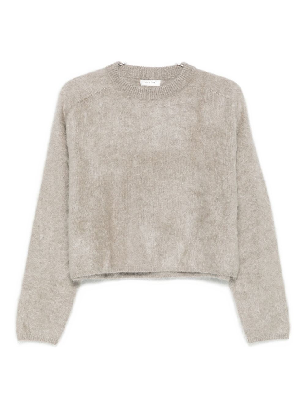 Soft Goat Cashmere Crewneck Jumper In Nude