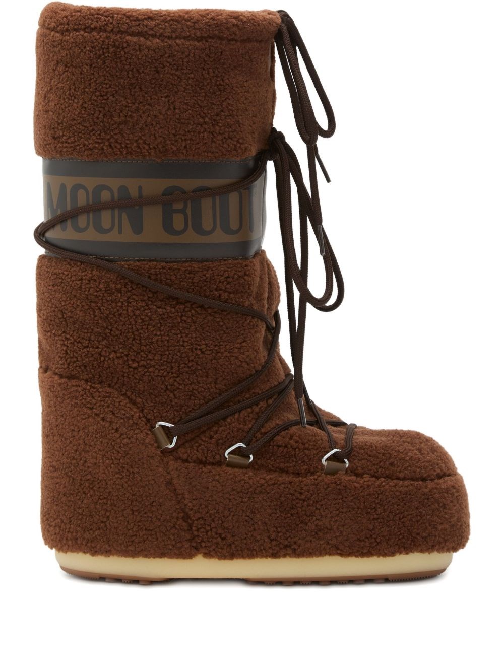 Moon Boot Shearling Snow Boots In Brown