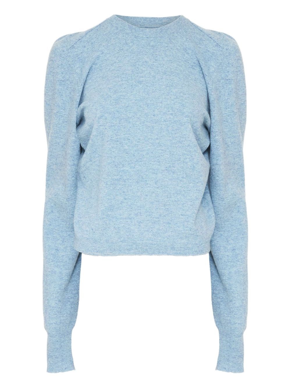 Maison Margiela Long Sleeve Knit Sweater With Crew Neck In Blue