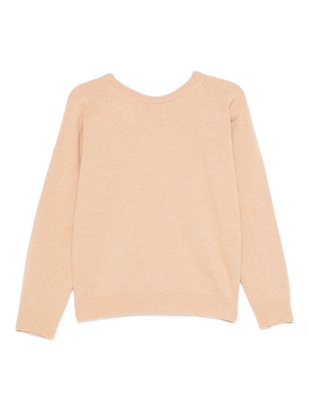 Maison Margiela V Back Neckline Wool Jumper Clothing In Neutral