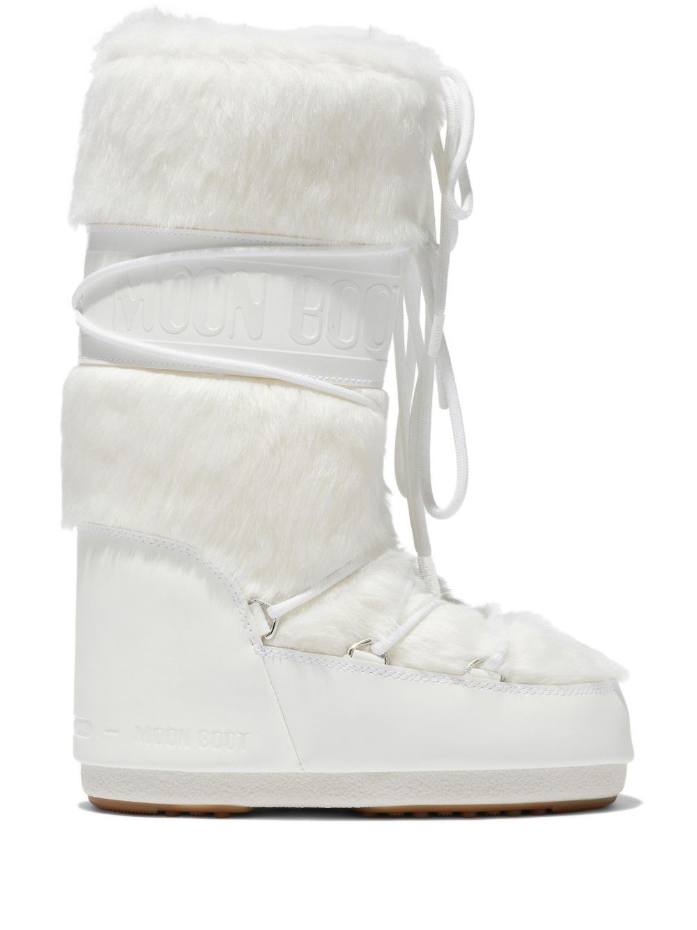 Moon Boot Icon Faux Fur Boots In White