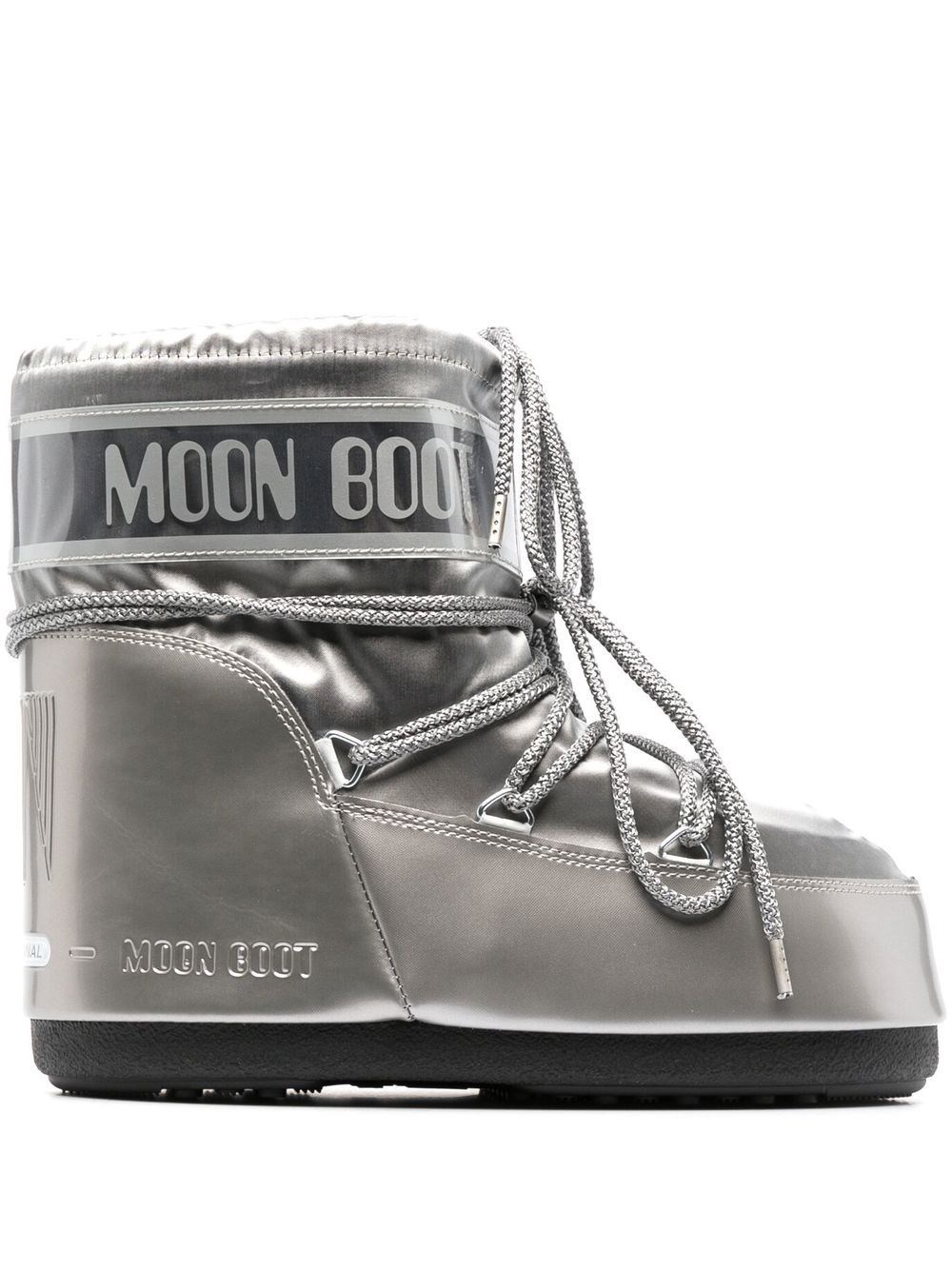 Moon Boot Icon Low Glance Boots In Silver