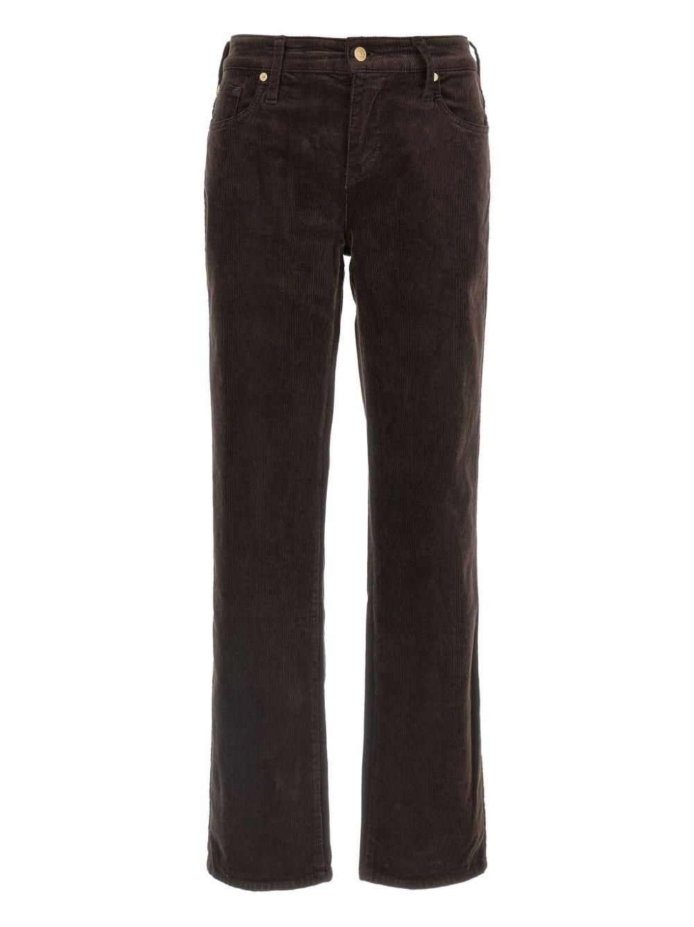 7 For All Mankind Calie Straight Leg Corduroy Pants Clothing In Brown