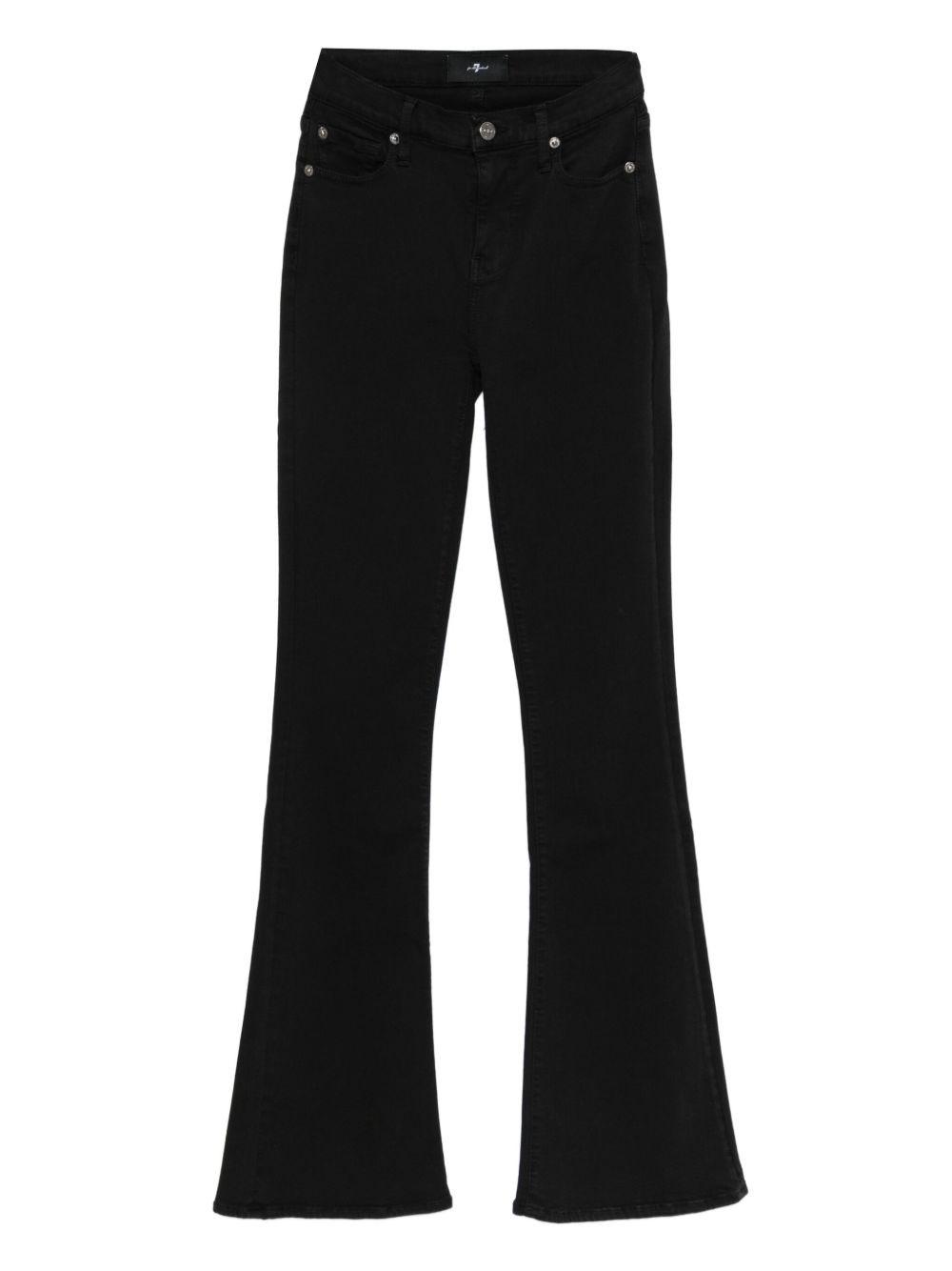 7 For All Mankind High-waisted Jeans In Black