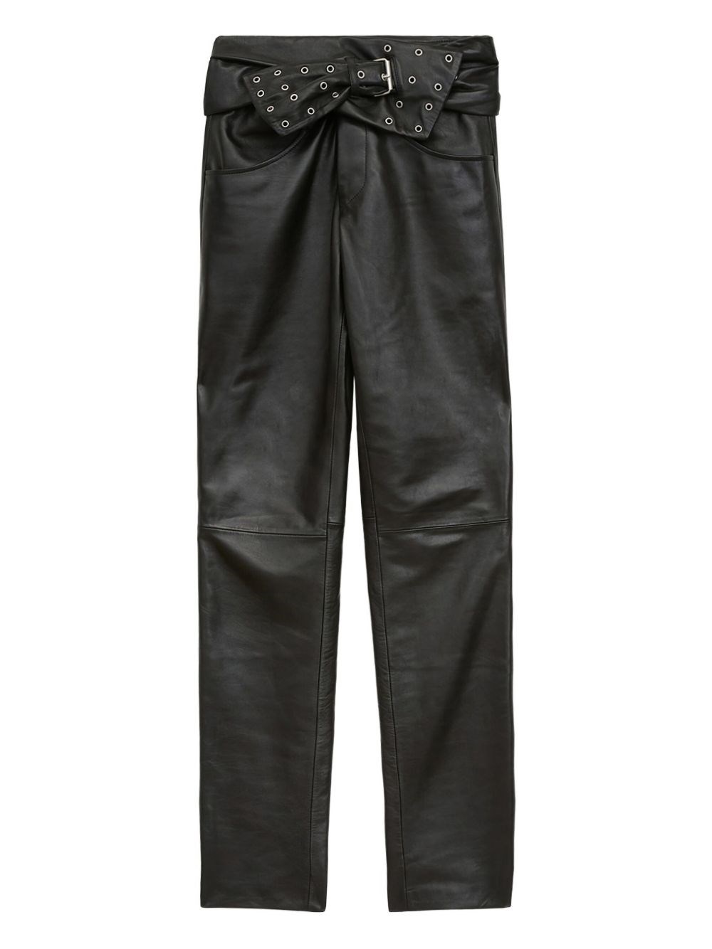 Isabel Marant Chazia Leather Trousers In Black