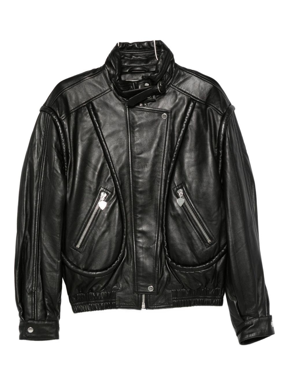 Isabel Marant Carole Leather Jacket In Black