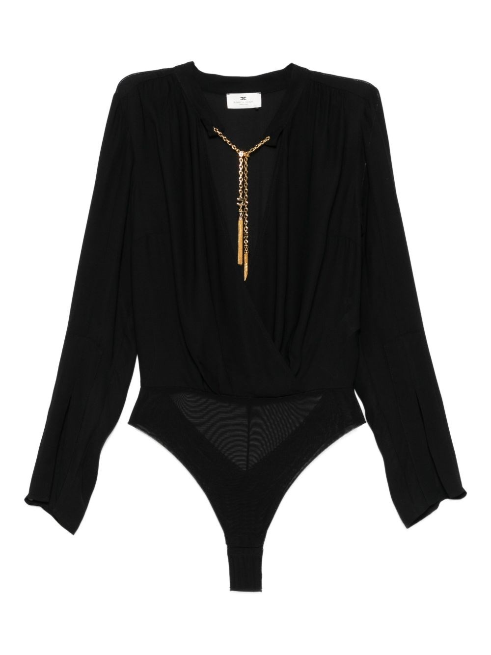 Elisabetta Franchi Long-sleeves Bodysuit In Black