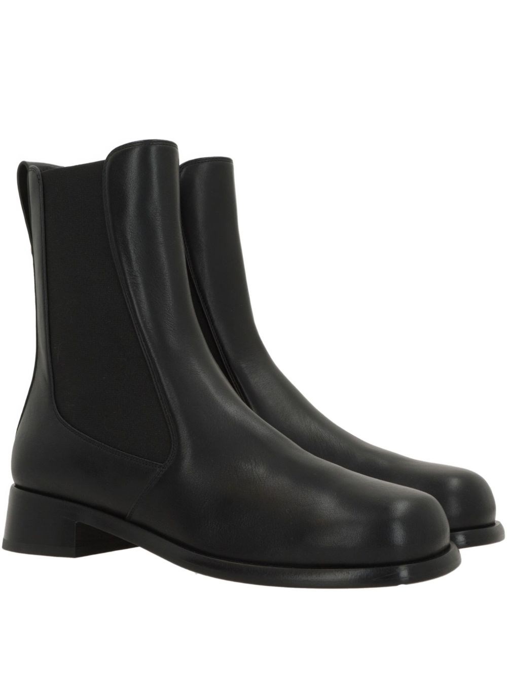 Sergio Rossi 25mm Avenue Chelsea Leather Boots In Black