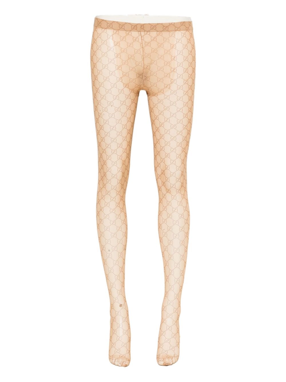 Gucci Gg Nylon Tights In Neutral