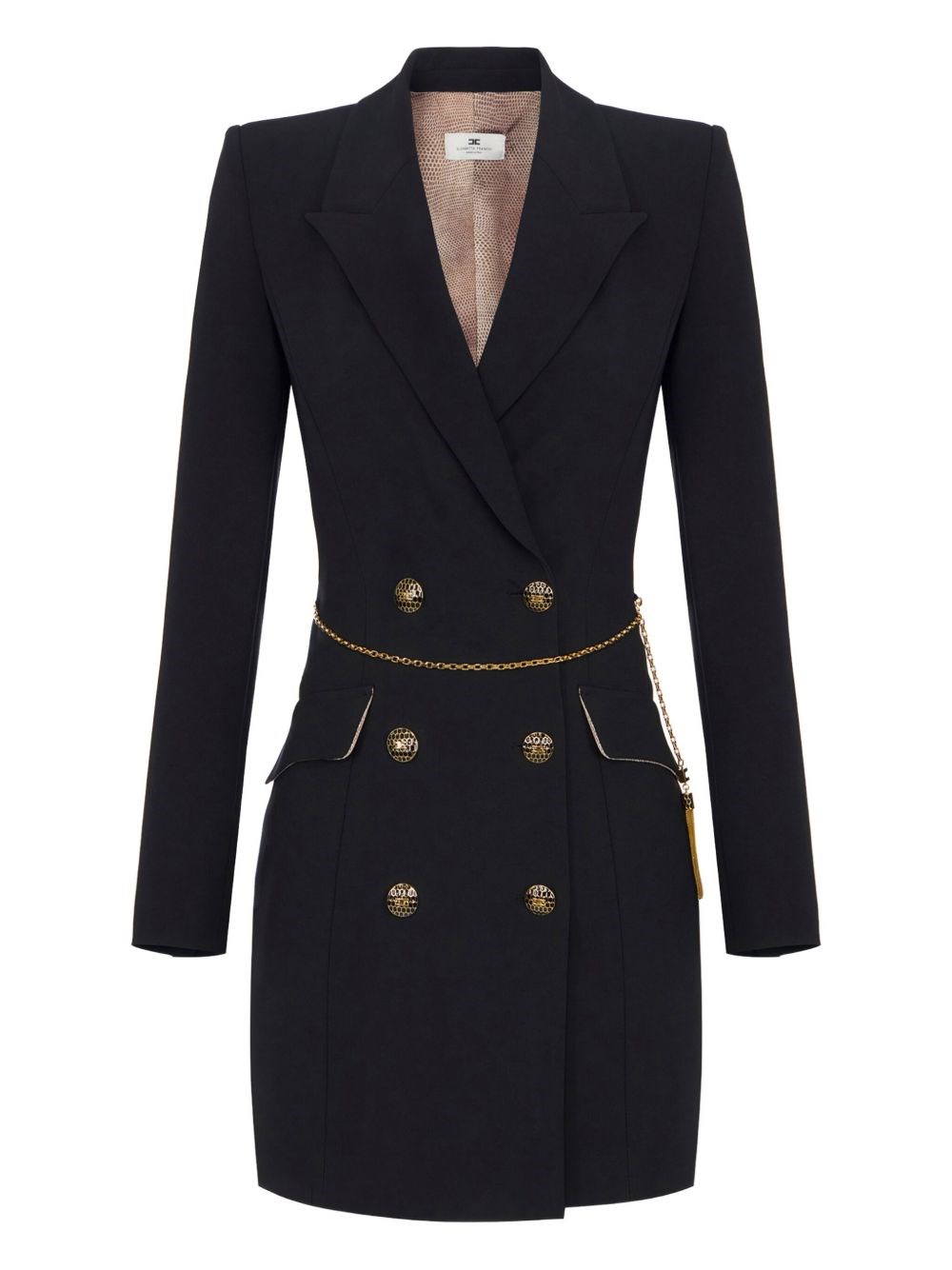 Elisabetta Franchi Double-breasted Dress In Black