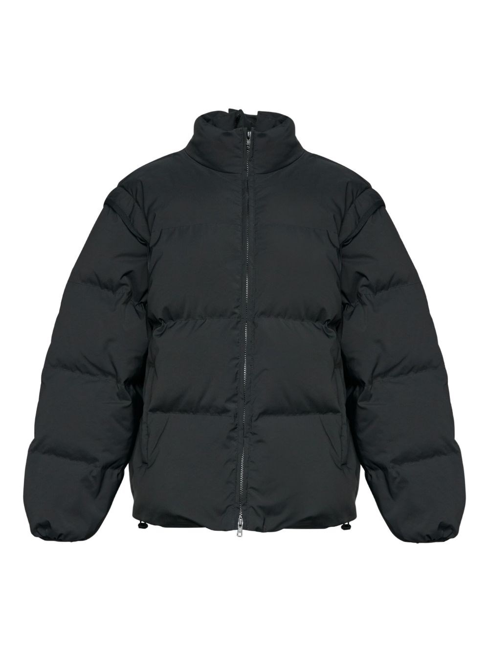 Mm6 Maison Margiela Short Puffer Jacket High Collar In Black