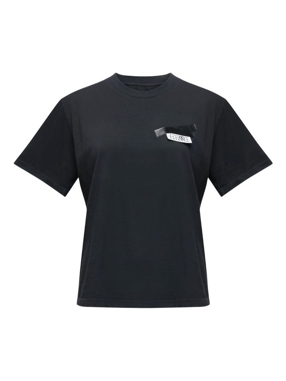 Mm6 Maison Margiela Logo Cotton T-shirt In Black