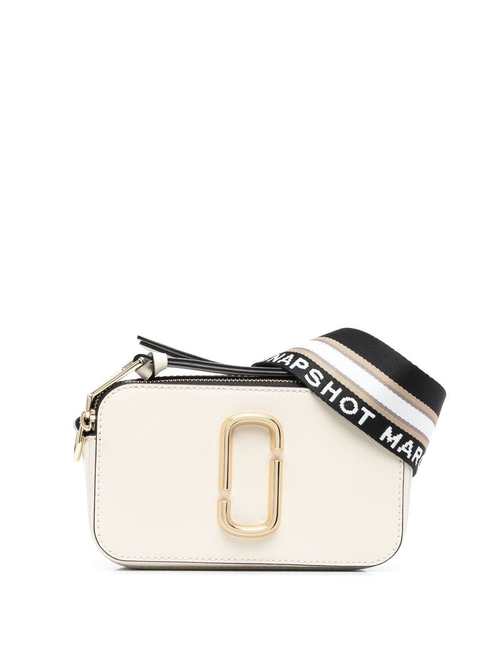 Marc Jacobs The Snapshot Leather Crossbody Bag In White