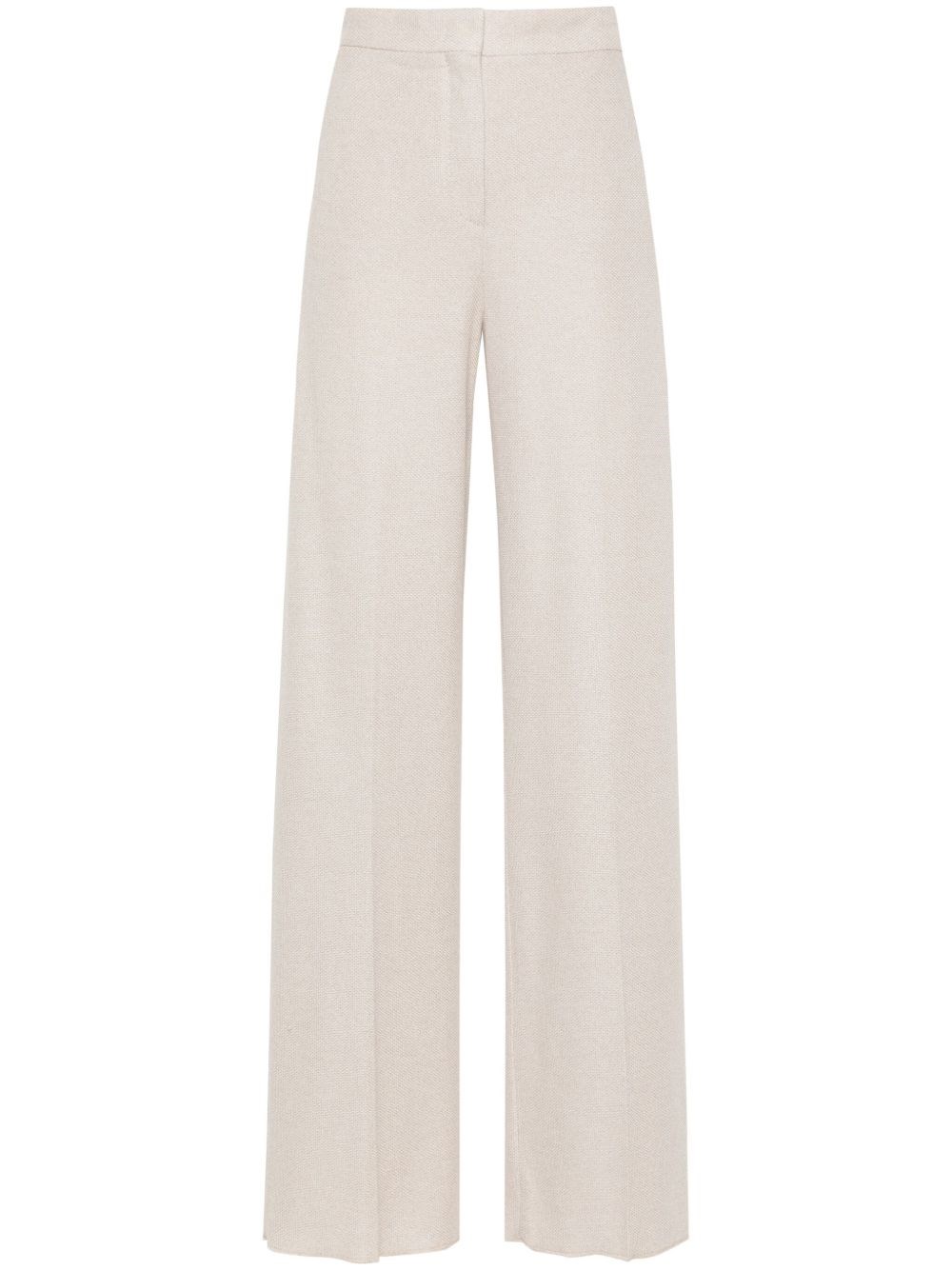 Max Mara Linen Blend Wide-leg Trousers