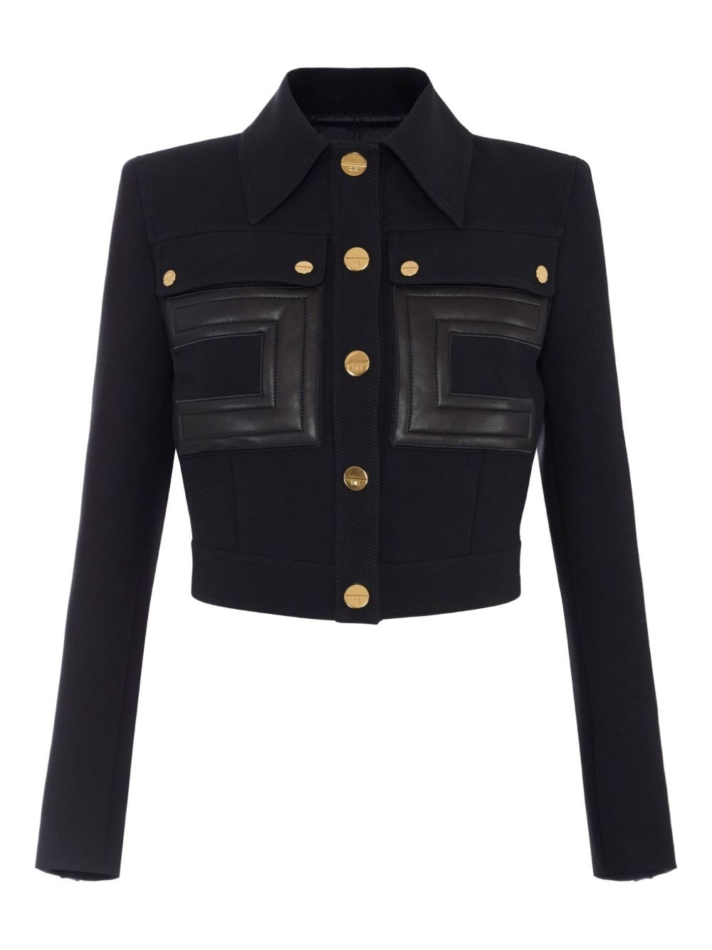 Elisabetta Franchi Cropped Jacket In Black