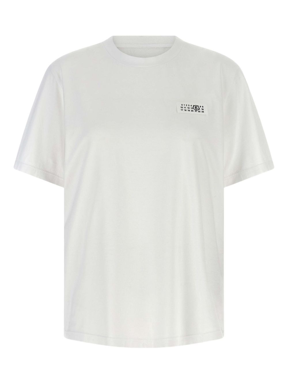 Mm6 Maison Margiela T-shirt Numeric Signature Optic White In White